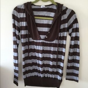 Splendid long sleeve hooded tee shirt. S